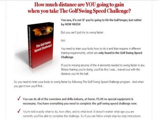 The Golf Swing Speed Challenge