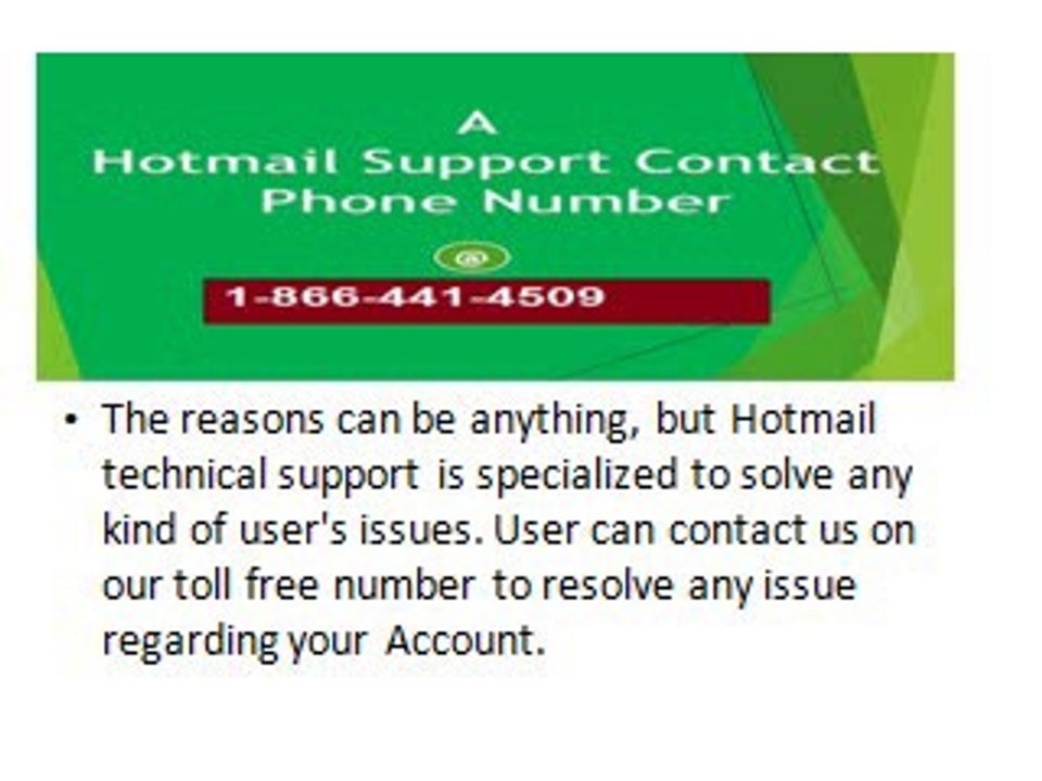 Hotmail Tech Support 1 866 441  4509 Phone Number USA