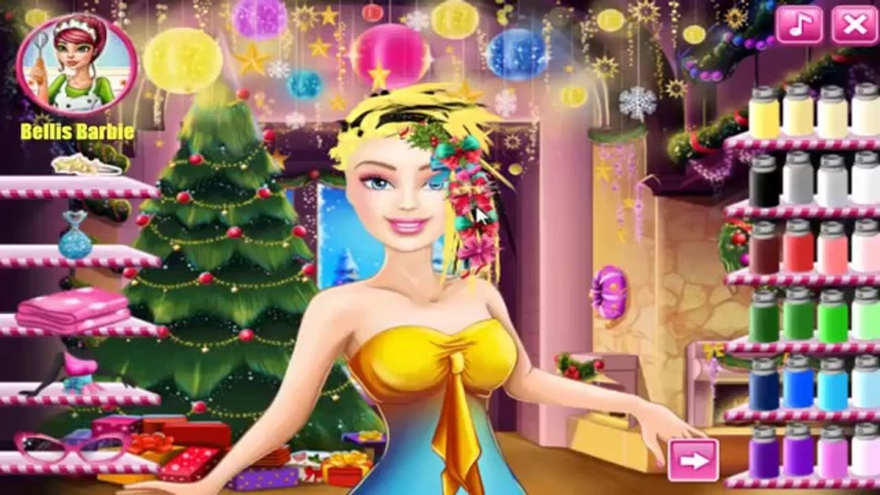 Barbie Xmas Real Haircuts - Games Video   Barbie Navidad Bienes Cortes de pelo - Juegos de Vide