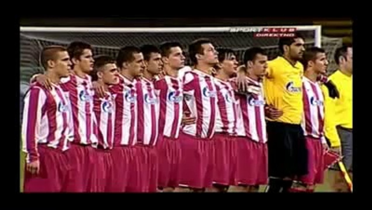 National Songs on Soccer game Red Star Belgrade vs Zenit -Utakmica Crvena Zvezda - Zenit - Himne Srbije i Rusije