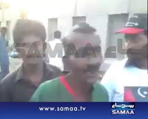 Jiyala shaves his head to make party sign