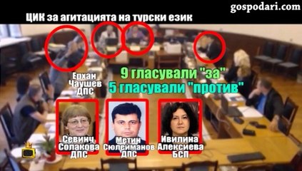 ЦИК не разгледа агитацията на турски