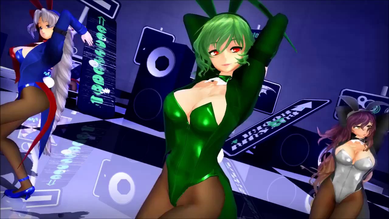 MMD другой Восточной зайчик три девушки.