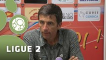 Conférence de presse GFC Ajaccio - AC Arles Avignon (3-1) : Thierry LAUREY (GFCA) - Stéphane CRUCET (ACA) - 2014/2015