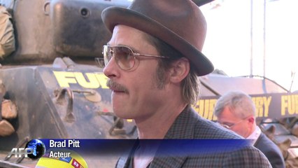 Brad Pitt à Paris pour présenter "Fury", son dernier film