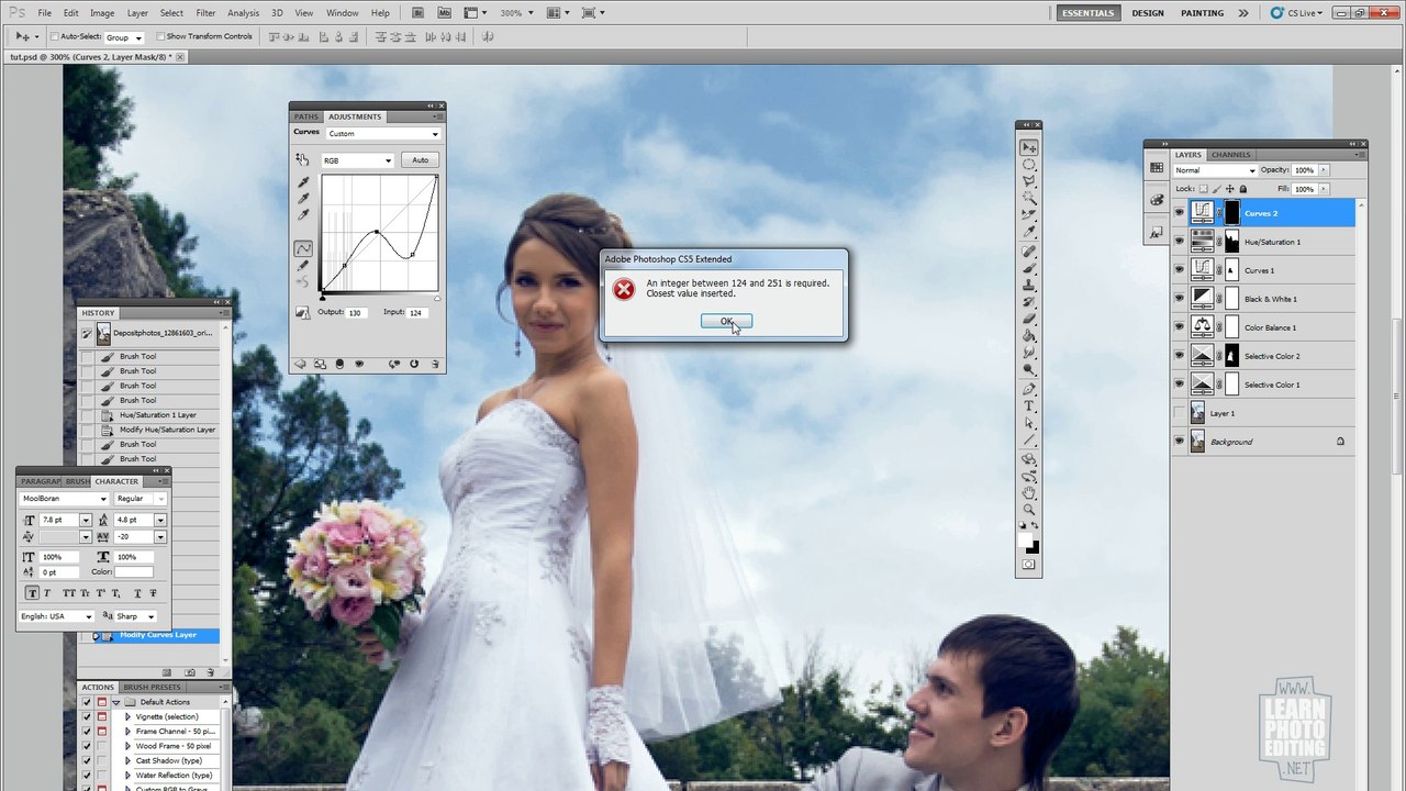 Color grading tutorial for wedding photography Adobe Photoshop tutorial