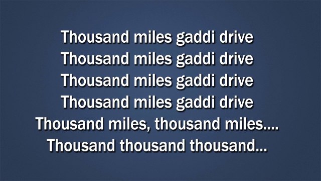 One Thousand Miles Lyrics -Yo Yo Honey Singh | Songsupdate.com