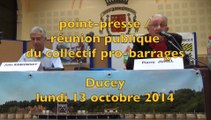point-presse du collectif pro-barrages sur la Sélune - 13 oct 2014