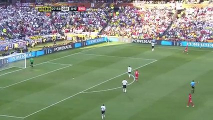 Long aimless hoofs - England vs Germany 2010