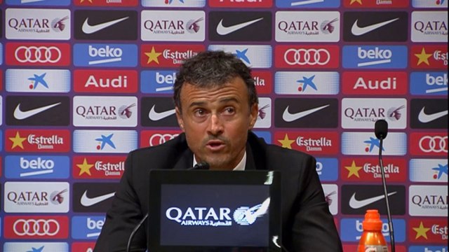 Luis Enrique, contento con la victoria ante el Eibar