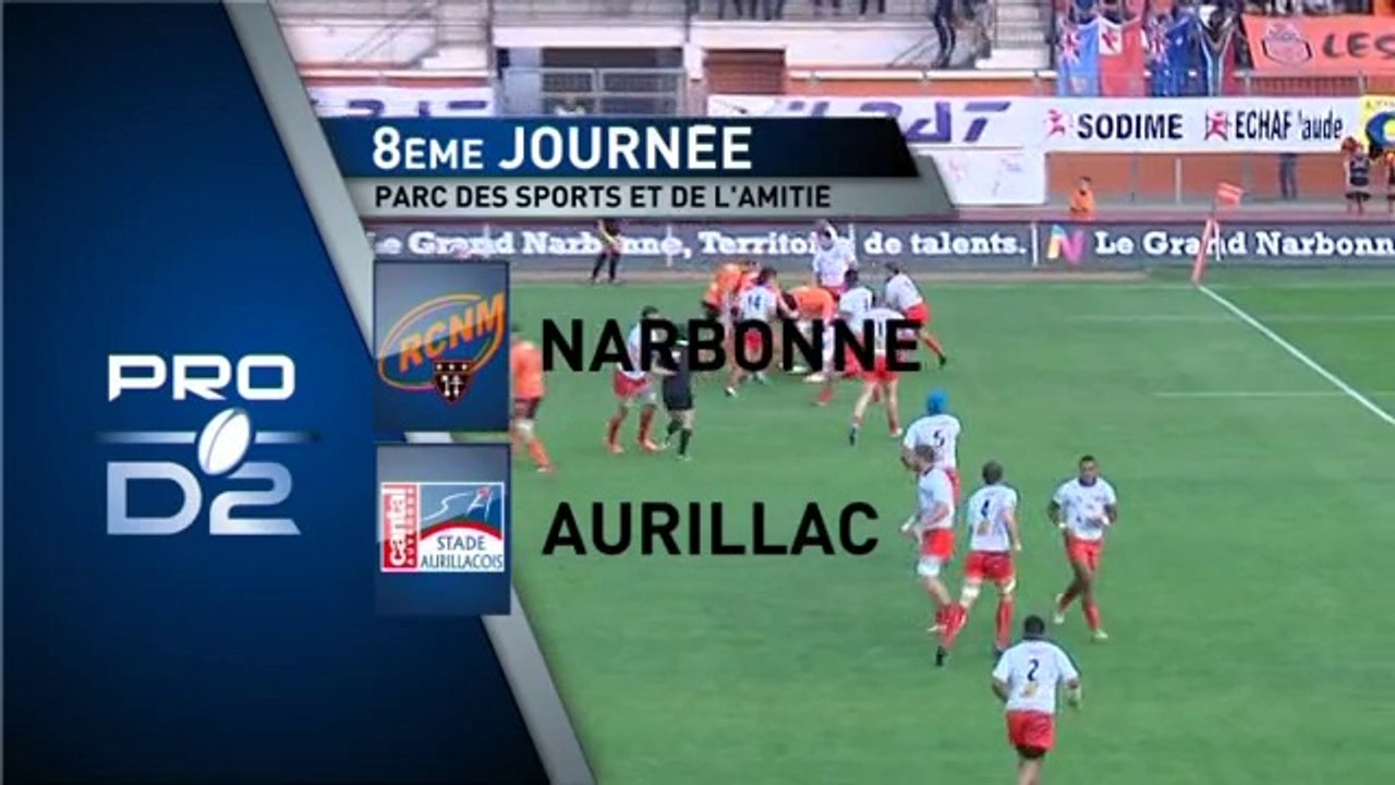 PRO D2 - Narbonne-Aurillac : 33-17 - J8 - Saison 2014-2015