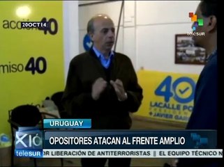 Uruguay: oposición pide a electores no den mayoría a FA en parlamento