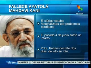 Muere en Irán el ayatolá Mahdavi Kani