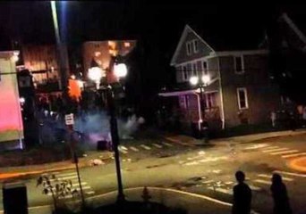 Police Break Up WVU Celebrations in Morgantown