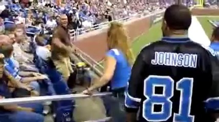 Drunk girl arrested in the Detroit Lions stadium