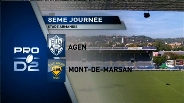 PRO D2 - Agen-Mont de Marsan : 28-19 - J8 - Saison 2014-2015