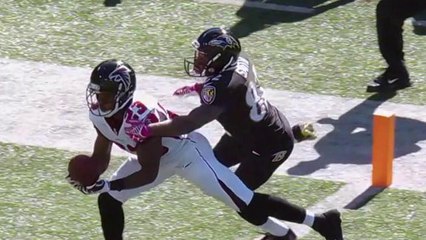 Flacco intercepted by Alford