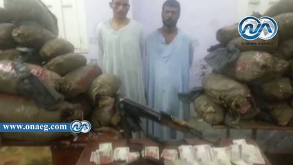 بالفيديو.. ضبط ربع طن بانجو وسلاحين ناريين فى مطاردة عنيفة بالأقصر