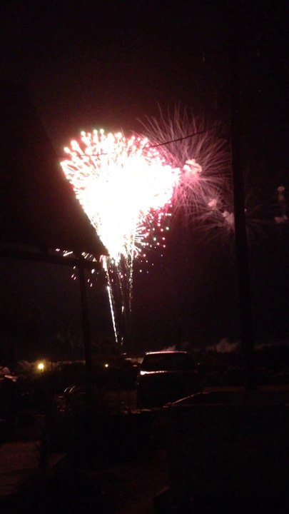Seeing fireworks at the fall harvest festival