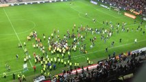 Incidents à l'Allianz Riviera après OGC Nice-SC Bastia - Ligue 1 2014