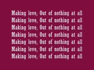 Making Love Out of Nothing at All - Air Supply with Lyrics