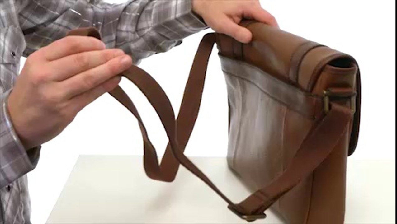 Fossil Estate Leather E/W City Bag Cognac -  Robecart.com Free Shipping BOTH Ways