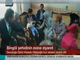 Başbakan Ahmet Davutoğlu Amasya'da Bingöl'de Şehit Olan Başkomiser Hüseyin Hatipoğlu'nun Baba Evni Ziyaret Eti.
