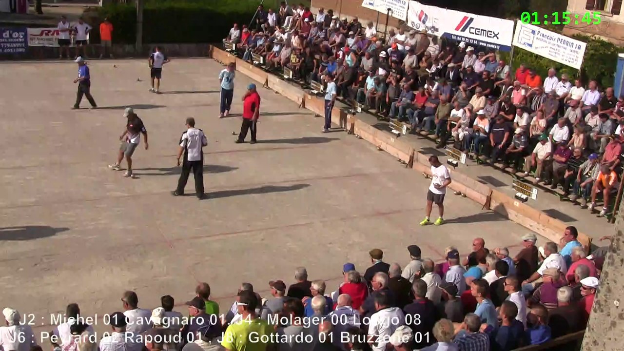 Quarts de finale, Sport Boules, Thuellin 2014