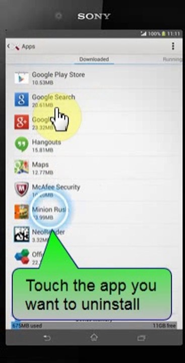 Sony Xperia z2: Speed up phone by uninstalling unnecessary apps