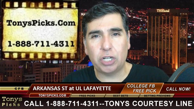 UL Lafayette Rajin Cajuns vs. Arkansas St Red Wolves Free Pick Prediction NCAA College Football Odds Preview Updated 10-21-2014