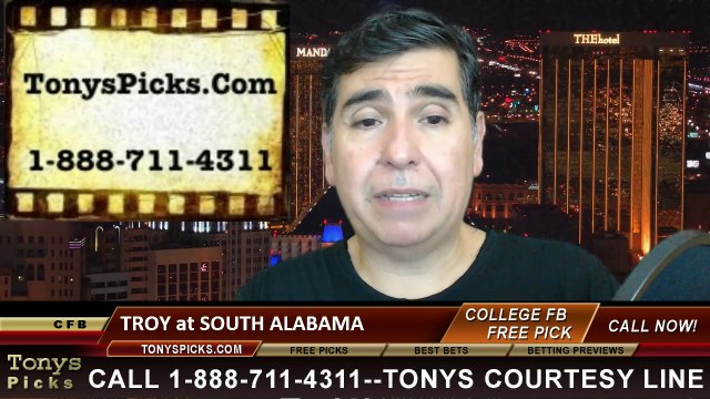 South Alabama Jaguars vs. Troy Trojans Free Pick Prediction NCAA College Football Updated Odds Preview 10-24-2014