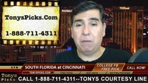 Cincinnati Bearcats vs. South Florida Bulls Free Pick Prediction NCAA College Football  Updated Odds Preview 10-24-2014