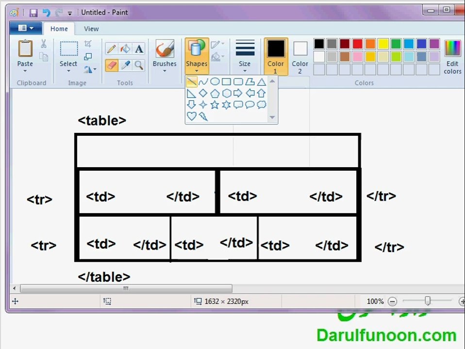 16 Tables 1 - Beginner's Web Designing (Urdu)