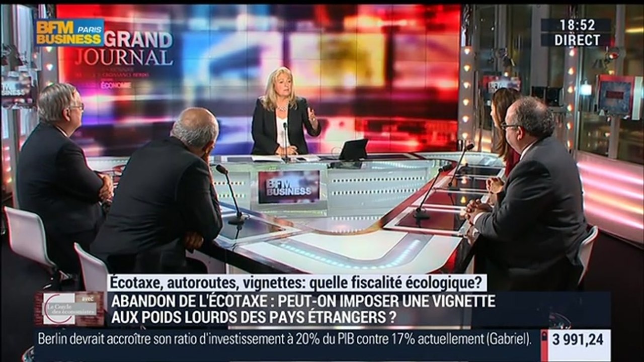 Ecotaxes, autoroutes, vignettes: quelle fiscalité écologique ?: Karine Berger, Jean-Hervé Lorenzi, Patrick Artus et Emmanuel Lechypre – 20/10 (3/3)