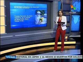 Enfermera española da negativo en prueba de ébola