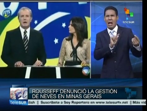 Brasil: denuncia Rousseff en debate gestión de Neves en Minas Gerais