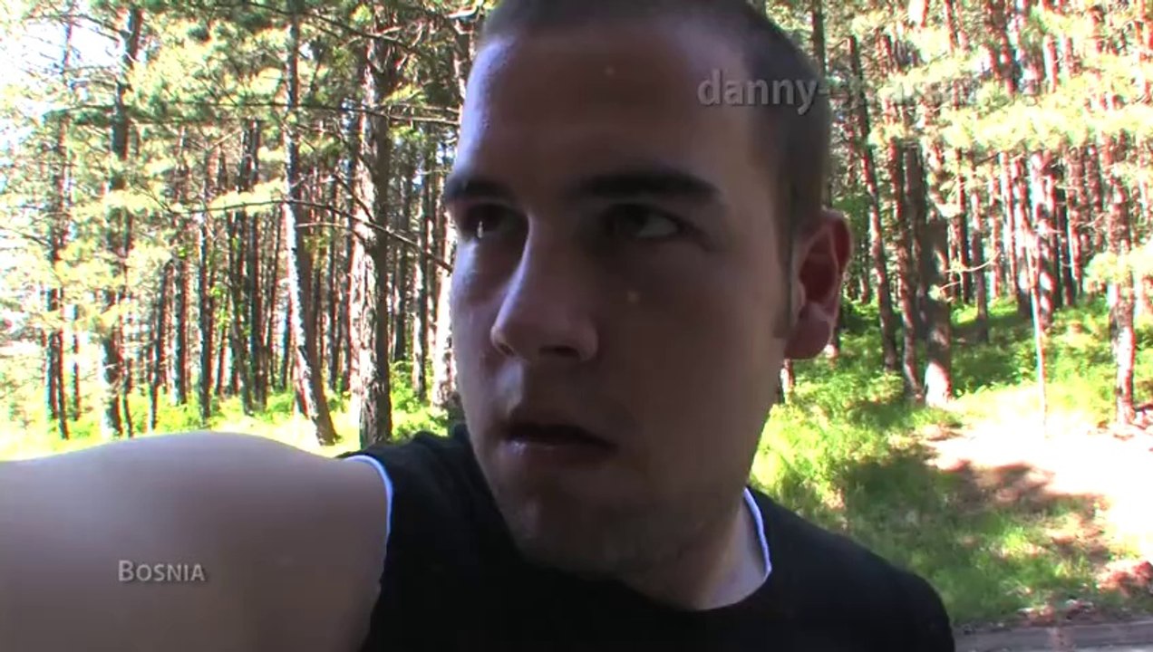 Downhill extreme- Rollerman overtaking motorcycle!