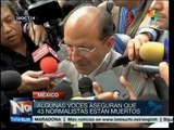 Autoridades mexicanas ofrecen recompensas para localizar a normalistas