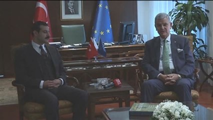 AB Bakanı Bozkır, Kamu Diplomasisi Koordinatörü Haşimi'yi Kabul Etti