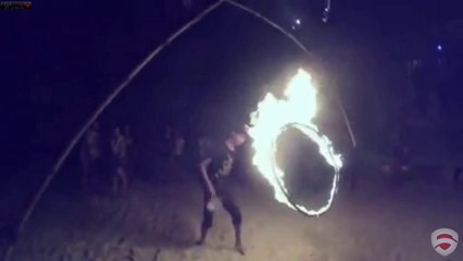 FAIL : saut dans un cercle en feu