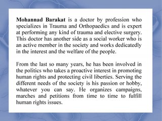 Mohannad Barakat Is An Active Social Welfare Worker