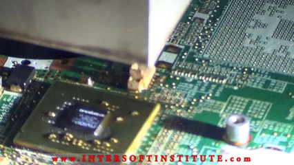 BGA Rebolling concept  laptop repair training  INTERSOFT demo