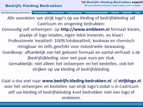 Kleding bedrijfskleding bedrukken Castricum