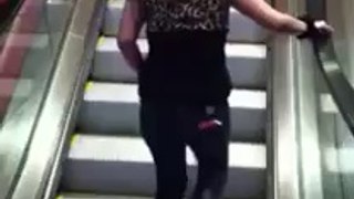The drunk girl and the escalator
