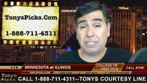 Illinois Fighting Illini vs. Minnesota Golden Gophers Free Pick Prediction NCAA College Football Updated Odds Preview 10-25-2014
