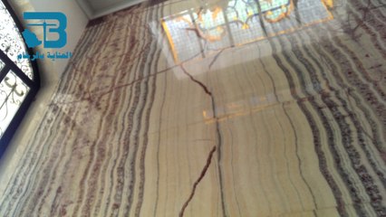 جلي جدران الرخام نوع اونيكس