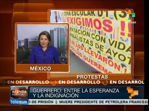 Siguen movilizaciones en México por desaparecidos de Ayotzinapa