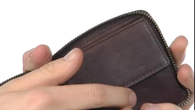 Fossil Estate Bi-Fold Zip Around Black - Robecart.com Free Shipping BOTH Ways