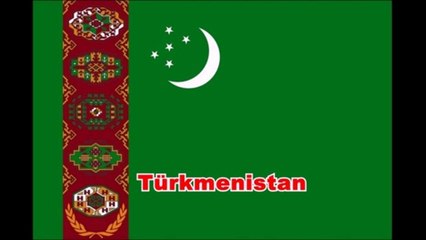 TURAN-MEHTER MARŞI EŞLİĞİNDE TÜRK DÜNYASI BAYRAKLARI