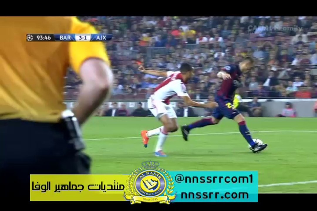 هدف #الثالث لي برشلونةضد #ااياكس3-1| #ساندرو راميريز